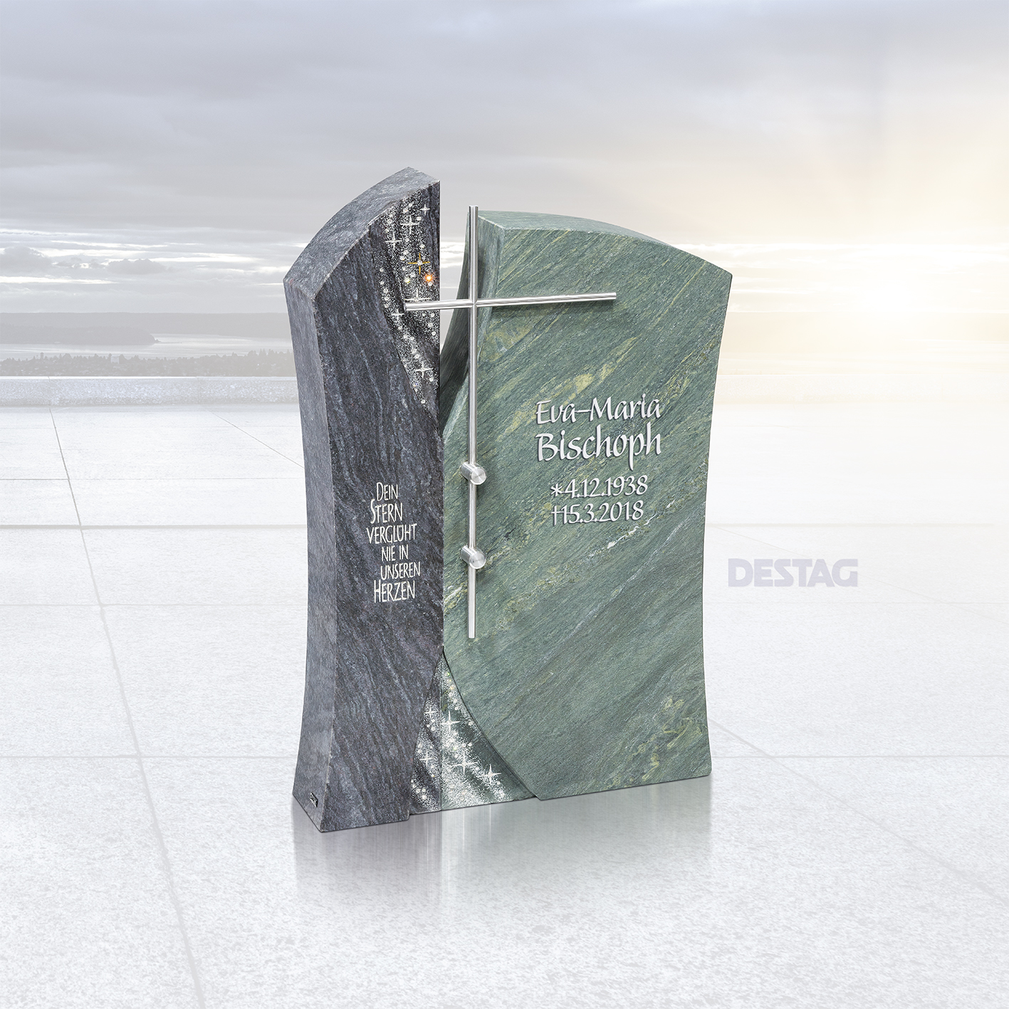 R 18-07 (F) Orion, Dorfer Grün mit Or. Nr. 728 Edelstahlkreuz DM-200