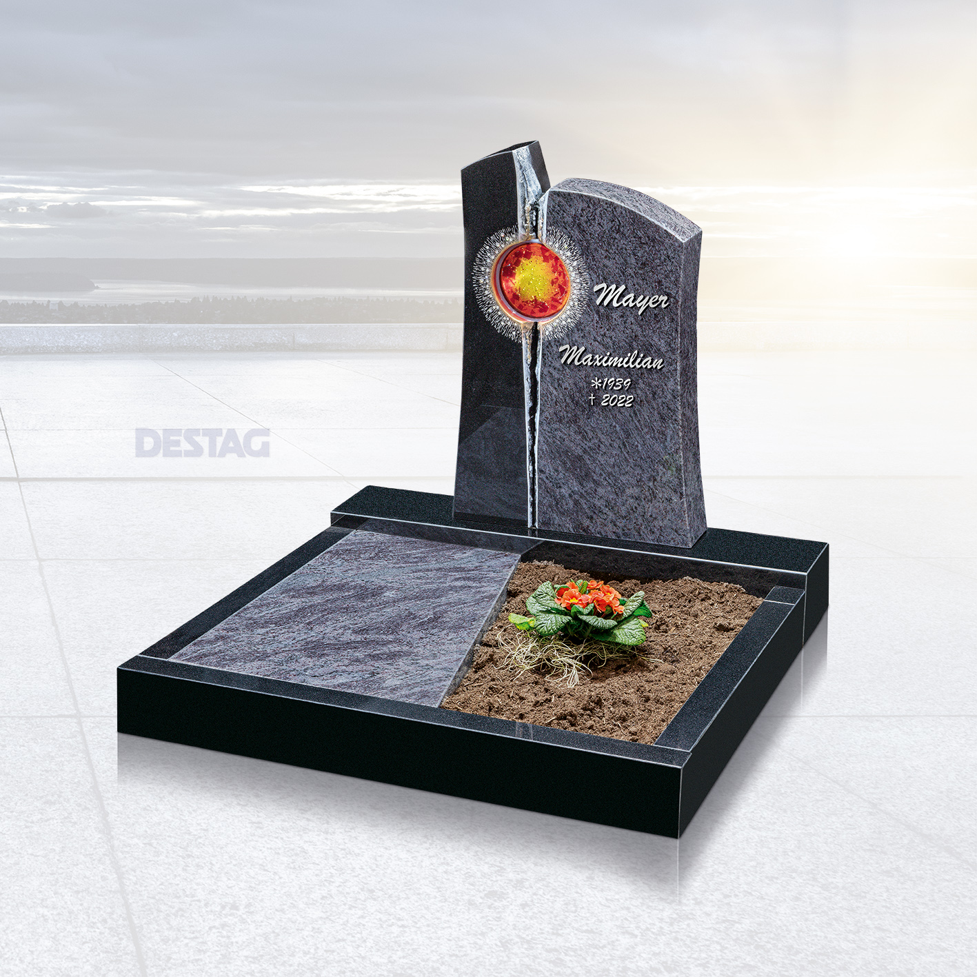 R 19-13 (F) U 19-13 in Indian Black und Orion Dunkel mit Or. Nr. 807 und Glas T41